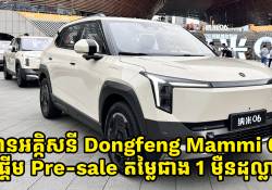  Dongfeng Mammi 06 ឡាន Compact Crossover EV ស៊េរីថ្មី ផ្តើម Pre-sale ជាមួយតម្លៃជាង 1 ម៉ឺនដុល្លារ