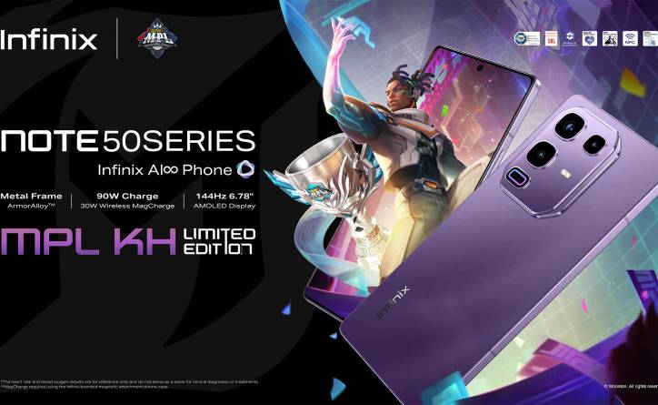 Infinix NOTE 50 Pro ស្មាតហ្វូនរចនាកម្រិត Flagship ស៊ុមលោហៈ ArmorAlloy™ សាកថ្មលឿន 90W និង 30W Wireless Charging