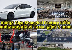 Tesla សម្រេចបានការផលិតរថយន្តអគ្គិសនីទី 5 លានគ្រឿងនៅក្នុងរោងចក្រ Giga Shanghai Factory
