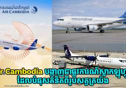 ក្រុមហ៊ុនអាកាសចរណ៍ជាតិកម្ពុជា Air Cambodia បង្ហាញជាផ្លូវការណ៌ស្លាកឡូហ្កូថ្មីដែលបំផុសគំនិតពីរូបសត្វត្រយ៉ង